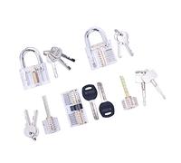 Loboo Idea 5 pièces Set de verrouillage de pratique, Trousse à outils transparente, cadenas d’entraînement, cadenas, serrure de serrurier pour les débutants et les serruriers professionnels
