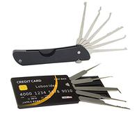 Loboo Idea Ensemble de Choix de Serrure Pliante Pocket Avec Outils de Sélection de Carte de Crédit - Kit de Mini-Serrure/Serrurier