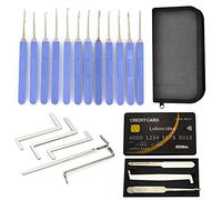 Loboo Idea Kit de crochetage de serrure professionnel 22 pièces double jauge en acier inoxydable Outil multifonction de poche pour serrurier et débutants