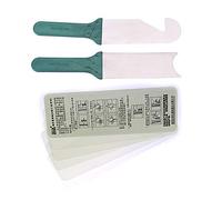 Loboo Idea Kit de herramientas de selección de cerradura de puerta corrediza de 7 piezas, que incluye hojas de derivación de acero inoxidable de 2 piezas y hojas de derivación de plástico de 5 piezas