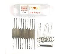 Loboo Idea Lot de 17 crochets de verrouillage à double extrémité avec 10 crochets à double extrémité, 6 outils ronds et une clé à tension