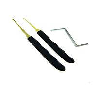 Loboo Idea Lot de 3 outils de crochetage de serrure de qualité supérieure, y compris 2 crochets de crochetage et une clé de tension pour serruriers débutants et professionnels