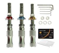 Loboo Idea Lot de 3 outils de crochetage de serrure tubulaires en cuivre (7 mm, 7,5 mm, 7,8 mm) avec carte de crédit pour serrurier et débutant