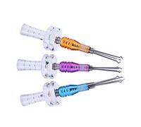 Loboo Idea Lot de 3 outils de crochetage pour serrure en croix Avec poignée longue Diamètre 6,0 mm, 6,5 mm et 7 mm Pour serruriers professionnels et débutants