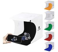 Loboo Idea Mini boîte de studio photo pour bijoux et petits articles Blanc pliable avec 20 lumières LED + 6 toiles de fond pour présentation produit