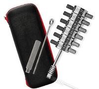 Loboo Idea Outil à main pour crochetage et décodeur Ford Tibbie 6 cylindres Outils de crochetage de serrure automobile Outils de serrurier avec étui en cuir (Ford Tibbie Pick A)