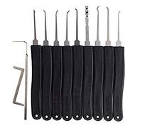 Loboo Idea Outils pratiques de sélection du verrou de qualité supérieure, 11 pièces, comprenant un crochet de verrouillage à 9 pièces et une clé à tension à crocheter de 2 pièces