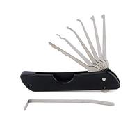 Loboo Idea Portable - Outil d'ouverture rapide pour pliage, Lockpick, Outil de serrurerie à crochet simple Jackknife, Multitool pliant 7 en 1 en acier inoxydable avec sécurisé