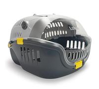 LOBOO - Transporteur Anthracite 'Bubble Urban Basic', pour Chiens et Chats Petite et Moyenne, Dôme Haute Visibilité, Poignée de Transport, Fenêtre Supérieure et de Ventilation, Convertible en Lit