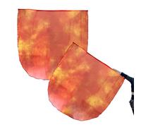 Lobpreis Drapeaux de danse pour culte | Motif flammes Décoration en mousseline | Drapeaux de prix avec tige extensible - Pour spectacle en plein air, église, célébration, entraînement, scène, danse