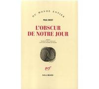 L'Obscur de notre jour Jean-Pierre Richard (Traduction), Paul West (Auteur)