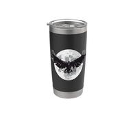 L'OBSCURITÉ EST LÀ ET RIEN DE PLUS Le Corbeau Edgar Allan Poe Meme Gobelet isotherme en acier inoxydable double paroi