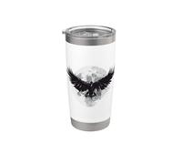 L'OBSCURITÉ EST LÀ ET RIEN DE PLUS Le Corbeau Edgar Allan Poe Meme Gobelet isotherme en acier inoxydable double paroi