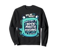 L'observation des Baleines Ask Me About Open Mouth Feeding Sweatshirt