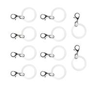 Lobster Clasp Keychain | 10-Piece Retractable Anti-Loss Portable Wear-resistant Silicone And Shape-retaining Elasticity For Durability. Its Heavy-duty Lobster Clasp Attaches To Zippers And Handles, Of