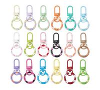Lobster Claw Clasps, Candy Color Spring Keychains, 18 Piece Sturdy & Easy Use Fasteners, Portable Hook Set for Wallets, Bags, Bracelets, Backpacks, Craft Making and Diys Projects