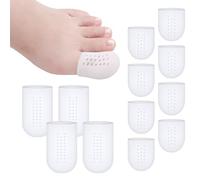 LOBVABA 12 Pièces Protection Gros Orteil,Protège Orteils Silicone,Protection Doigt De Pied Respirants,pour ProtéGer les Orteils,RéDuire le Frottement,Soulager la Douleur de Frottement