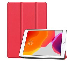 Lobwerk 2019 Étui de Protection Intelligent avec Fonction Support et Mise en Veille Automatique pour Apple iPad 10,2" Rouge