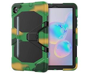 Lobwerk Coque 3 en 1 pour Samsung Galaxy Tab S6 Lite SM-P610 SM-P615 10.4 Protection extrême + trépied Camouflage