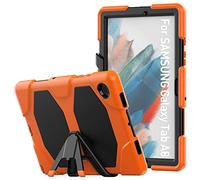 Lobwerk Coque 4 en 1 pour Samsung Tab A8 X200 X206 10,5 Protection extrême + trépied Orange
