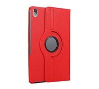 Lobwerk Étui de Protection à Rabat Rotatif à 360° pour Lenovo Tab P11 2021 TB-J606F TB-J606X 11" Rouge