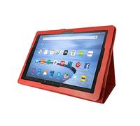 Lobwerk Étui de protection fin pour Amazon Fire HD 10 / HD 10 Plus 11e génération 2021 10.1" avec fonction support et mise en veille/marche automatique Rouge