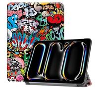 Lobwerk Étui de protection fin pour Apple iPad Pro 13 2024 M4" avec fonction support et fonction veille/réveil automatique