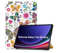 Lobwerk Étui de Protection Fin pour Samsung Tab Galaxy S9 Ultra SM-X910 SM-916B 14,6" avec Fonction Support et Fonction Veille/réveil Automatique