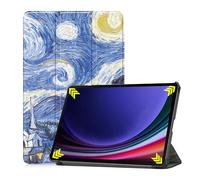 Lobwerk Étui de protection fin pour Samsung Tab S9+ Plus 2023 SM-X810 SM-X816B SM-X818U 12,4" avec fonction support et fonction veille/réveil automatique