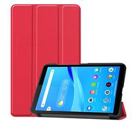 Lobwerk Étui de Protection Intelligent pour Lenovo Tab M7 TB-7305F TB-7305X 7,0" avec Fonction Support et Fonction Veille Automatique Rouge