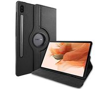 Lobwerk Étui de Protection Intelligent pour Samsung Tab S7+ Plus Tab S T970 T975 S7 FE SM-T730 avec Fonction Support et Fonction Veille/réveil Automatique Noir