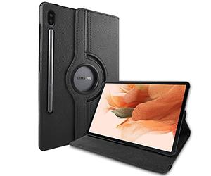 Lobwerk Étui de Protection Intelligent pour Samsung Tab S7+ Plus Tab S T970 T975 S7 FE SM-T730 avec Fonction Support et Fonction Veille/réveil Automatique Noir