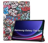 Lobwerk Étui de protection intelligent pour Samsung Tab S9+ Plus 2023 SM-X810 SM-X816B SM-X818U 12,4" avec fonction support et fonction veille/réveil automatique