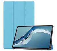 Lobwerk Étui de Protection pour Huawei MatePad Pro 2021 12.6 avec Fonction Support et Fonction Veille Automatique Bleu Clair