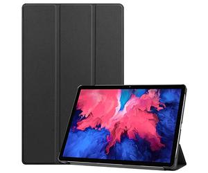 Lobwerk Étui de protection pour Lenovo Tab P11 2021 TB-J606F TB-J606X 11" Smart Cover avec fonction support et fonction veille automatique Noir