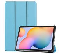 Lobwerk Étui de Protection pour Samsung Tab S6 Lite P610 P615 10,4" avec Fonction Support et Mise en Veille/Marche Automatique Bleu Clair