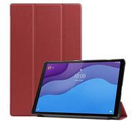 Lobwerk Étui de protection pour tablette Lenovo Tab M10 2nd 2020 TB-X306F TB-X306X 10,1" Smart Cover avec fonction support et fonction veille automatique Rouge bordeaux