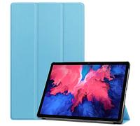 Lobwerk Étui de protection pour tablette Lenovo Tab P11 2021 TB-J606F TB-J606X 11" avec fonction support et fonction veille automatique Bleu clair
