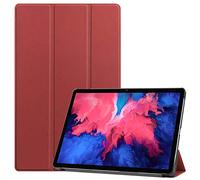 Lobwerk Étui de Protection pour Tablette Lenovo Tab P11 2021 TB-J606F TB-J606X 11" avec Fonction Support et Fonction Veille Automatique Rouge Bordeaux