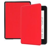 Lobwerk Étui pour Kindle Paperwhite 10 Génération 2018 6 Pouces E-Book Reader Smart Cover avec Fonction Veille/réveil Automatique Rouge