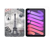 Lobwerk Kit 2 en 1 pour tablette Apple IPad Mini 6 2021 8,3" avec coque intelligente + verre de protection avec fermeture magnétique