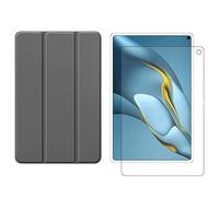 Lobwerk Kit 2 en 1 pour Tablette Huawei MatePad Pro 2021 MRR-W29 10,8" avec étui de Protection + Verre de Protection avec Housse de Protection pour Veille/réveil Automatique