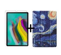 Lobwerk SM-T720 SM-T725 Coque de Protection 2 en 1 pour Galaxy Tab S5e 10,5" avec Fonction Veille/réveil Automatique + Verre de Protection 04