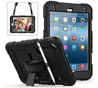 Lobwerk Walindamedia Étui de Protection Rigide 4 en 1 avec Fonction Support et Sangle de Transport pour Apple iPad Mini 4/5 7,9" Noir