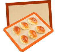 Loc-2 Pièces Tapis De Cuisson, 30 X 40Cm Tapis De Cuisson Barbecue, Baking Mats En Silicone, Baking Mats De Reutilisable Nettoyable Pour Les Macarons, Les Biscuits Et Pizzas