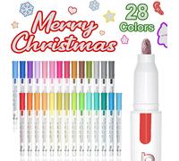Loc-28 Feutres Paillettes, Cadeau Fille 4-12 Ans, Stylo Paillette Marqueur Magique Pour Dessin, Art, Scrapbooking, Cartes De V?Ux, Cadeau Noel Enfant Loisirs Créatifs Fille