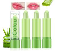 Loc-3 Pièces Lot Rouge A Levre Magique Change De Couleur Aloe Vera Rouge A Levre Mat Longue Tenue Jelly Lipstick Baume A Levre Teinté Brillant À Lèvres Rose Maquillage Cadeau Femme Filles