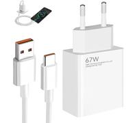 Loc-Chargeur Xiaomi 67w,Chargeur Rapide Avec 2m 6a Câble Usb C,Chargeurs Xiaomi Charge Rapide Pour Xiaomi Note 13 12 11 10 Pro Redmi 13x Pocom6 X5m5sm4 X3 F3 Et Autres Appareils