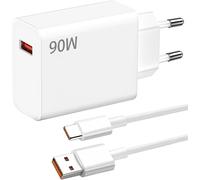 Loc-Chargeur Xiaomi 90W,Avec Câble Usb C 1.5M,Prise Turbo Chargeur Rapide Xiaomi 15 14 13 Ultra Poco X7 F7 Pro Redmi Note 13 14 Pro 5G 14T 13T Note 14 13S Poco Pad Lite