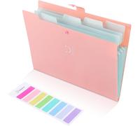 Loc-Classeur Et Trieur À Documents A4,Protege Document A4 Polypropylène Pp Avec 5 Compartiments Imperméable Petit Classeur Pour L'école Et Bureau